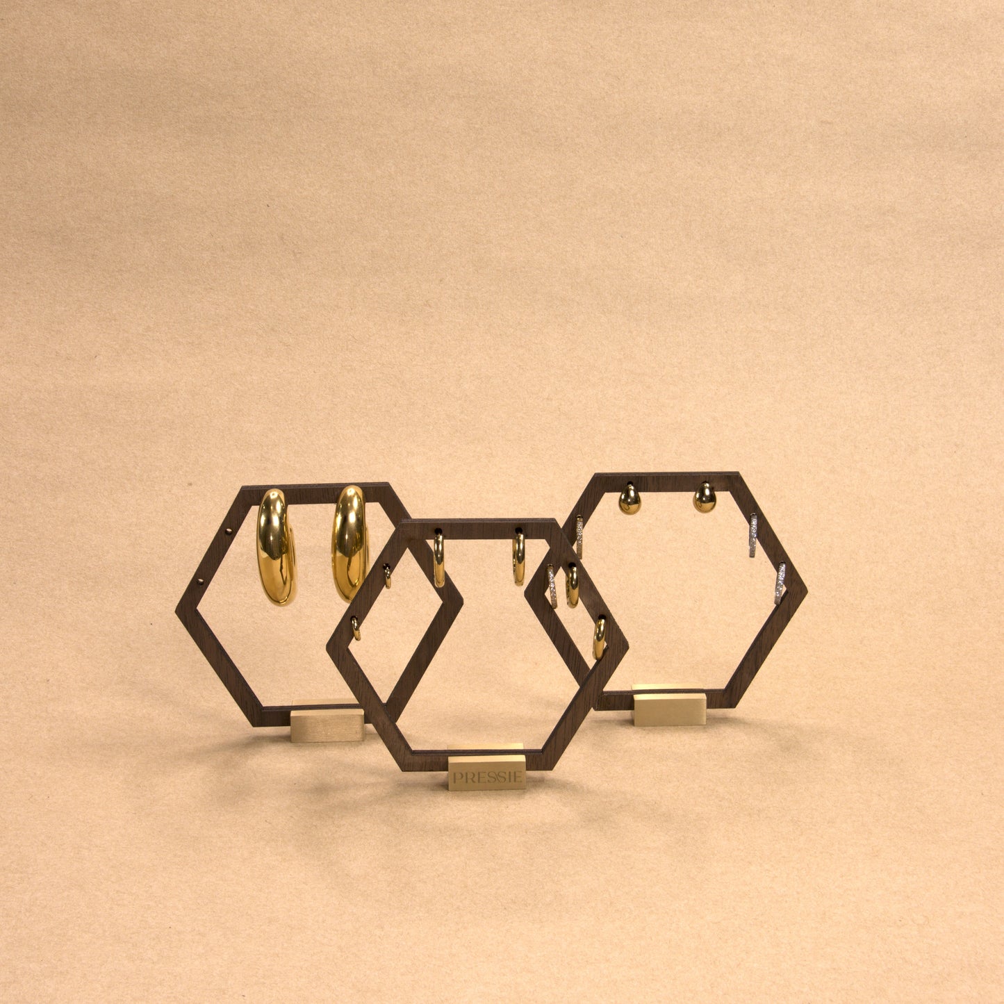 Open Hexagon Stands (Set of 3)