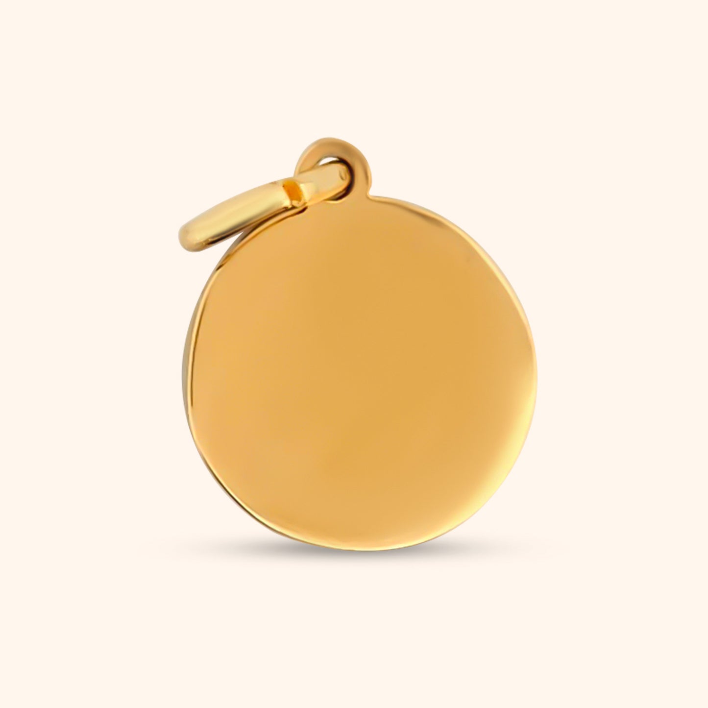 Rear view of the Mariner's Charm, showcasing the circular gold setting and smooth texture.