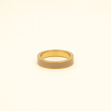 Gold ring on a white background